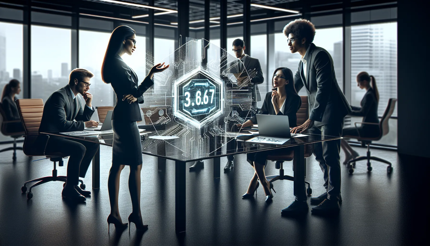 team discussing IPv4 addresses in a modern office.