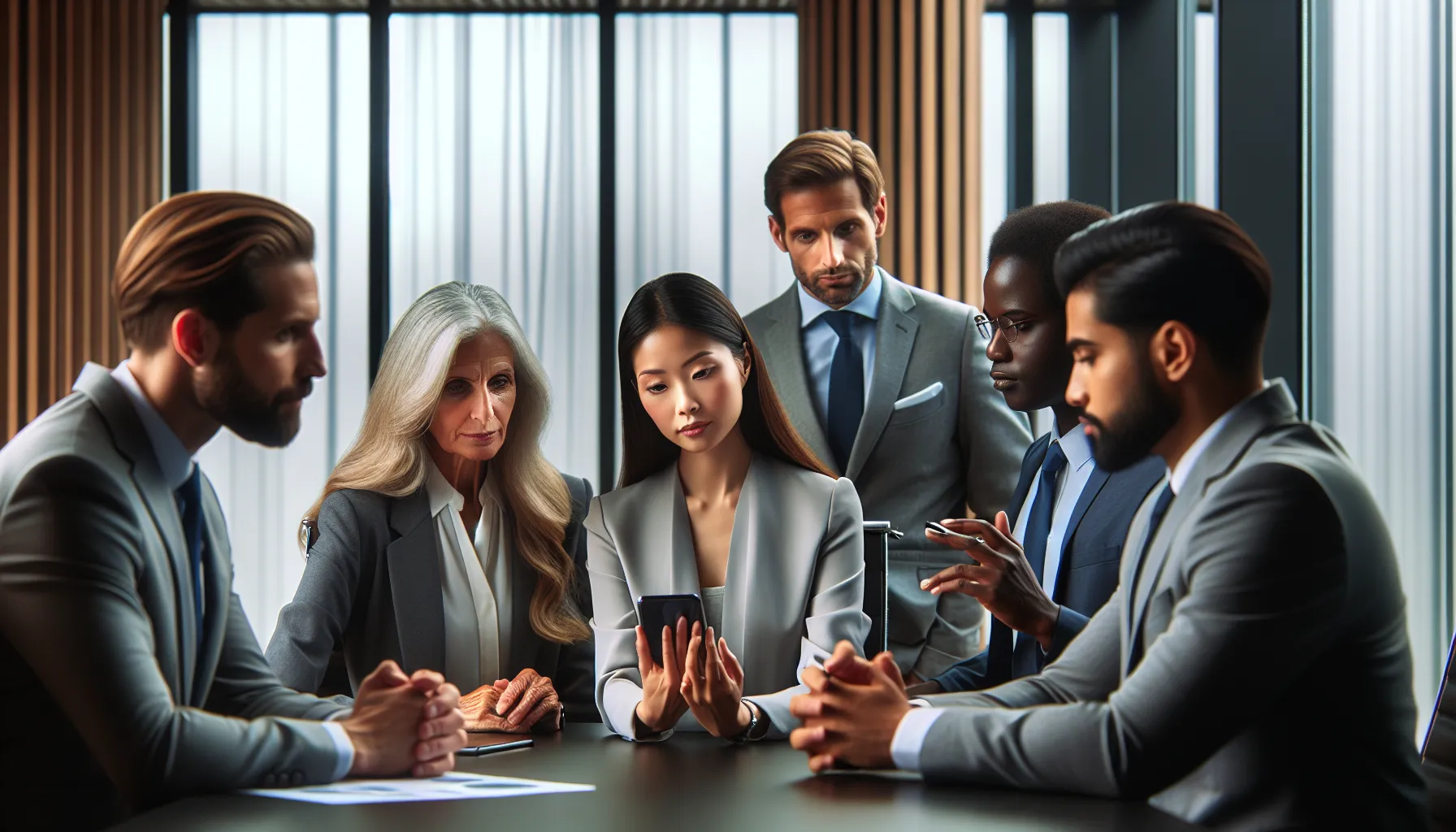 business team discussing the significance of a complex number.