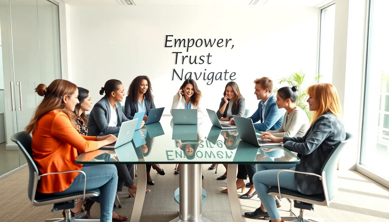 diverse real estate team collaborating in a modern office setting.