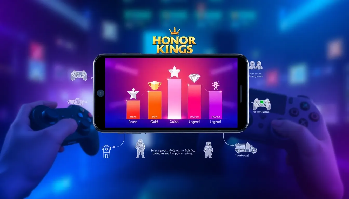 Infographic showcasing the Honor of Kings ranking system.