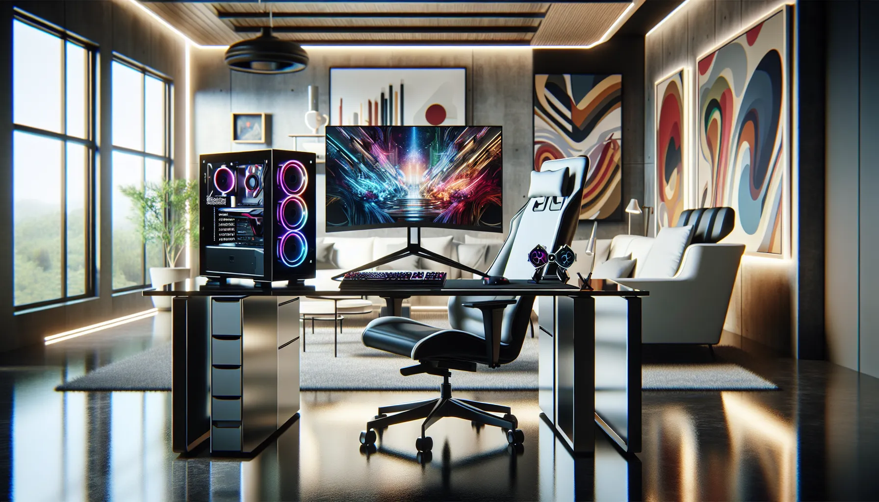 modern workspace showcasing a high-performance Doayods PC.