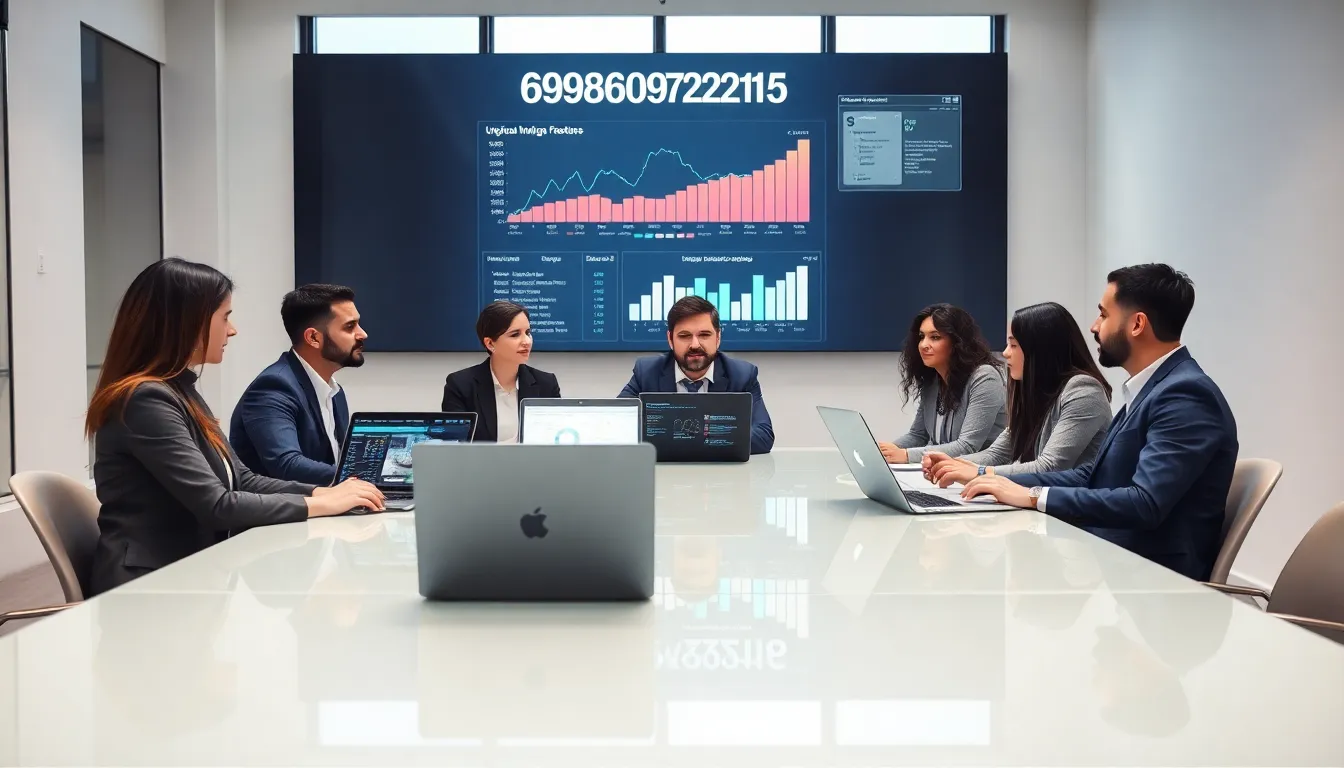 diverse professionals collaborating in a modern office meeting.