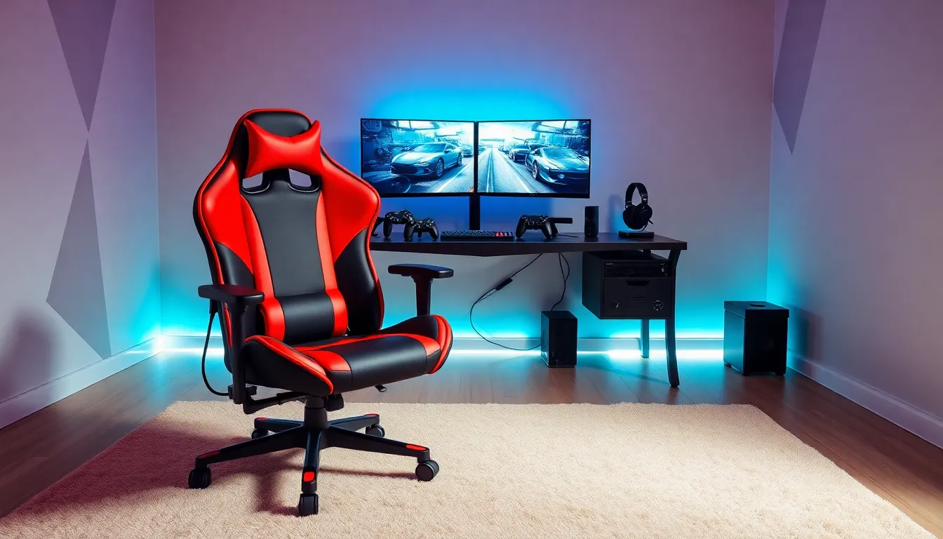 ergonomic Xbox One gaming chair in a modern gaming setup.