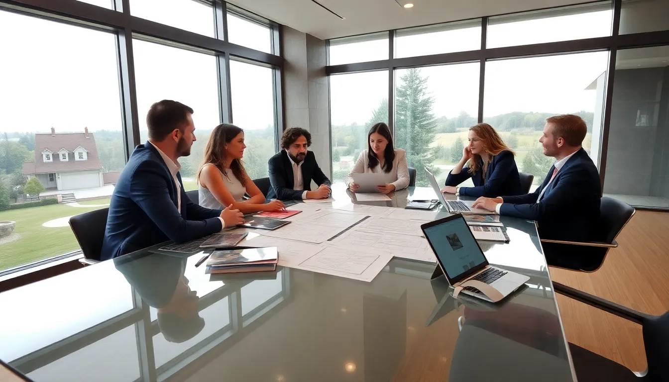 diverse team discussing restoration alternatives in a modern conference room.