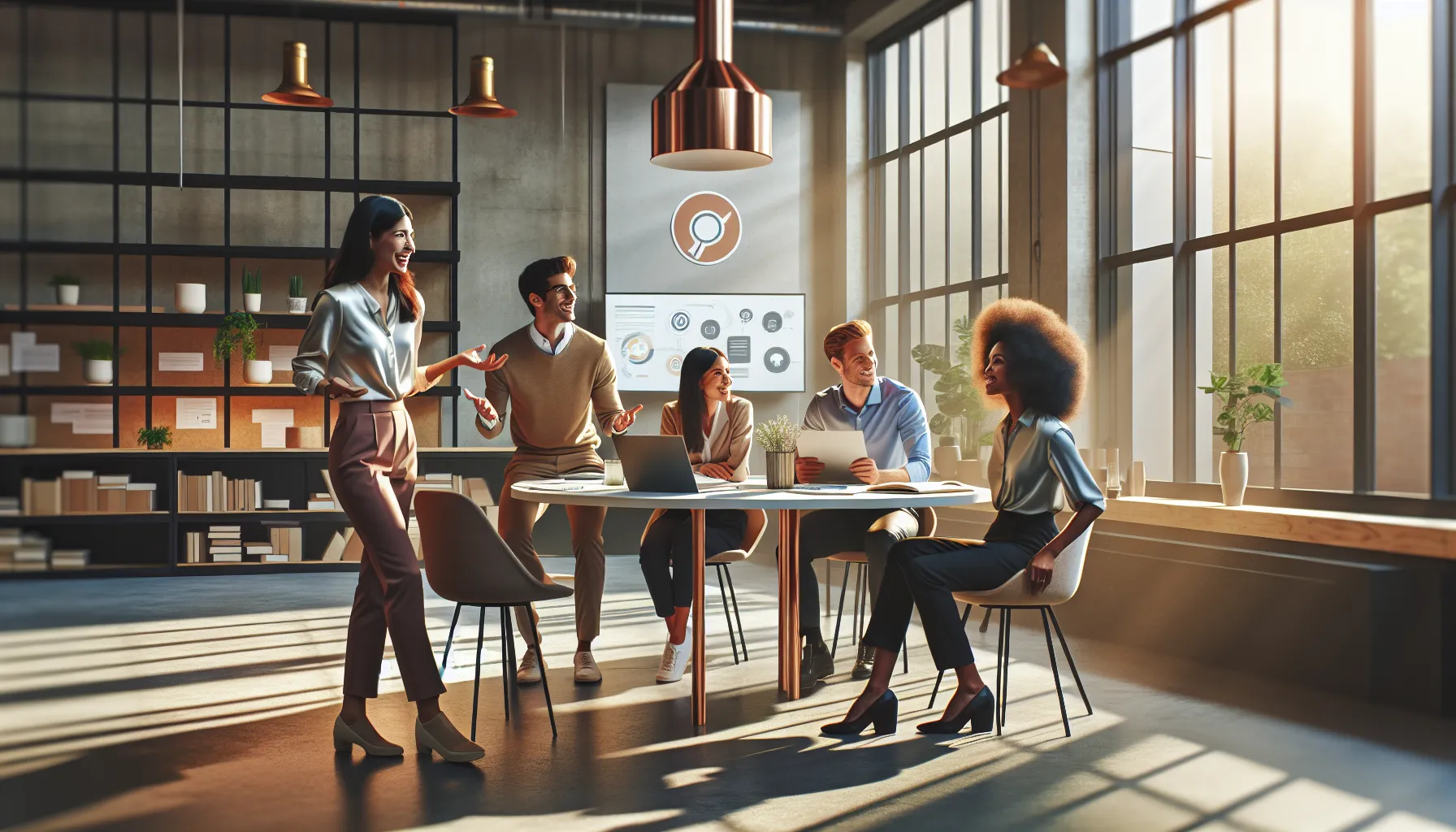 Diverse group collaborating in a modern workspace featuring NetteGotThis resources.