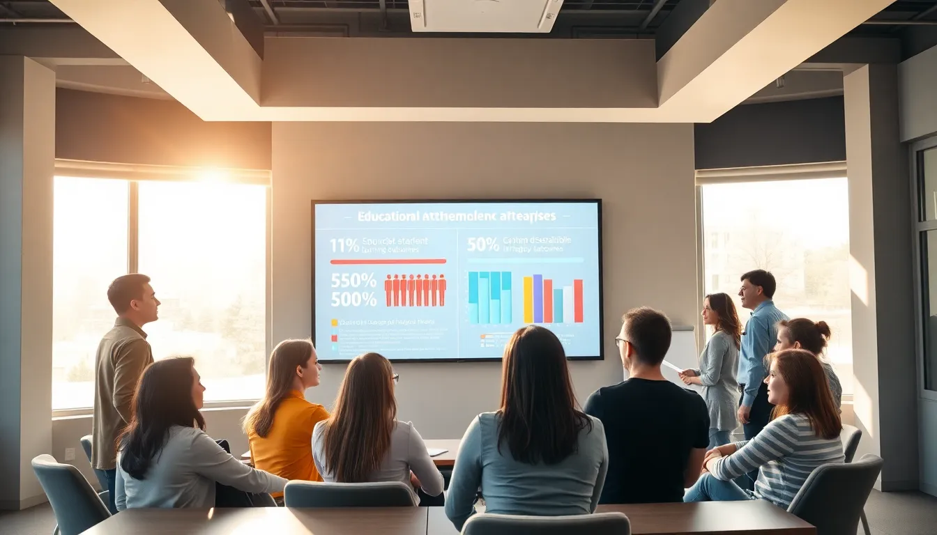 diverse group discussing education issues in a modern classroom.
