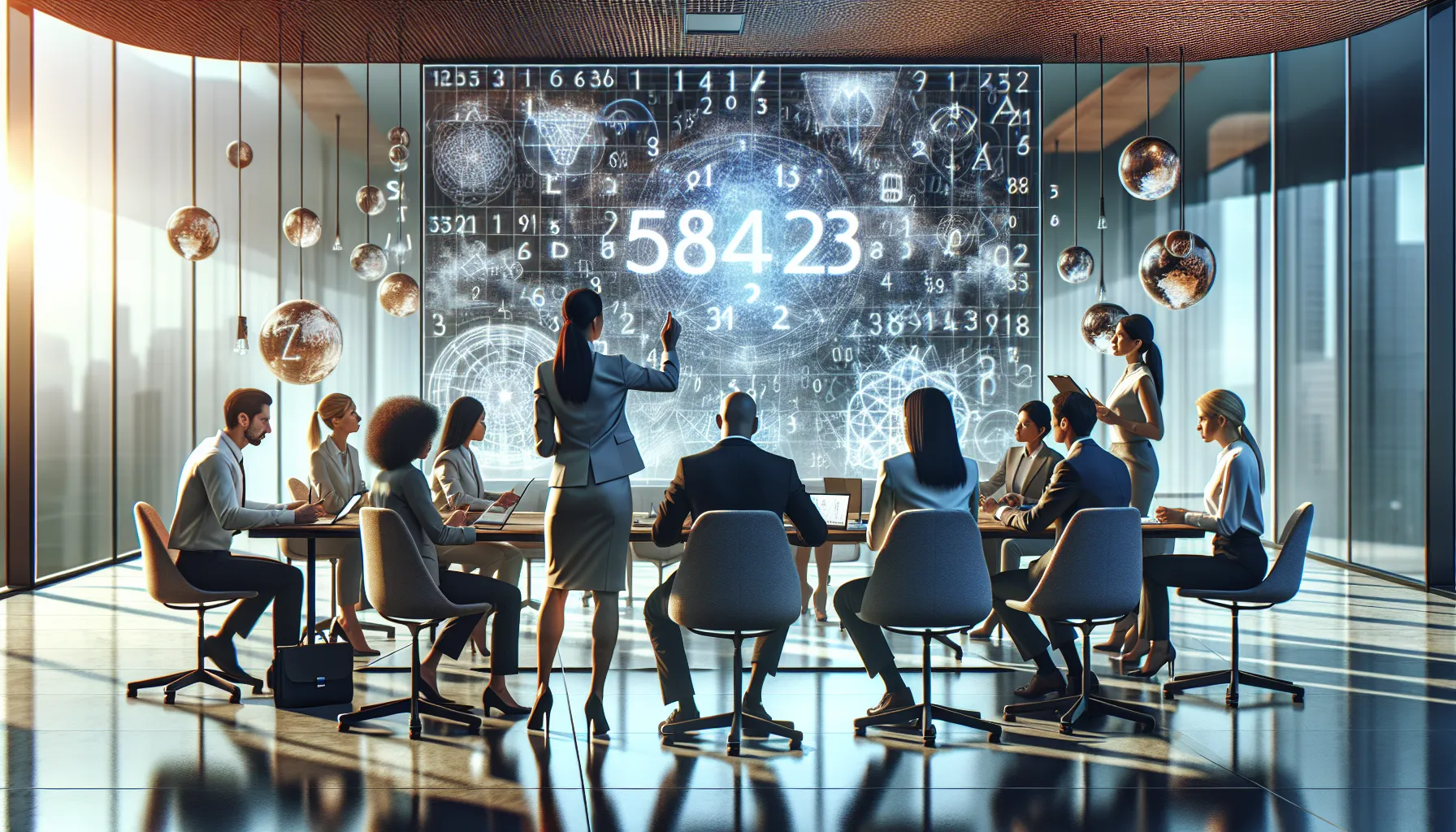 diverse professionals in a numerology workshop.