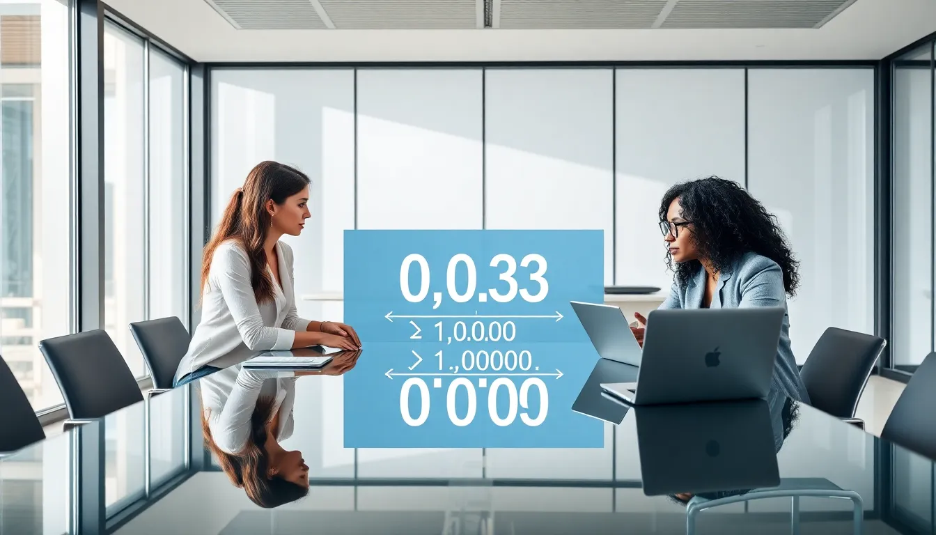 professionals discussing multiplication in a modern classroom setting.