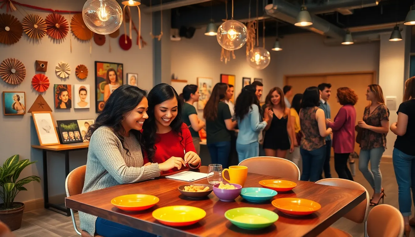 diverse group enjoying a cost-effective, creative community event.