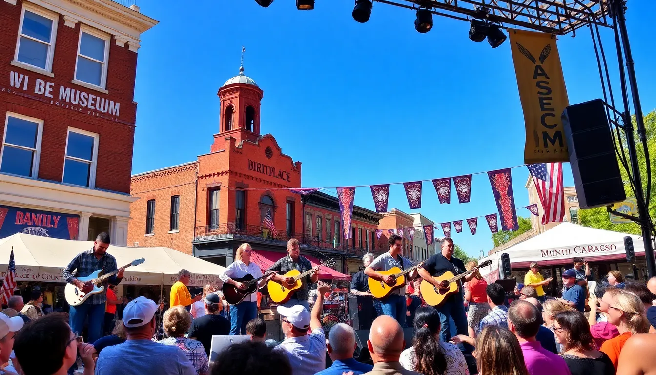 Musicians performing at the Bristol Rhythm & Roots Reunion festival.