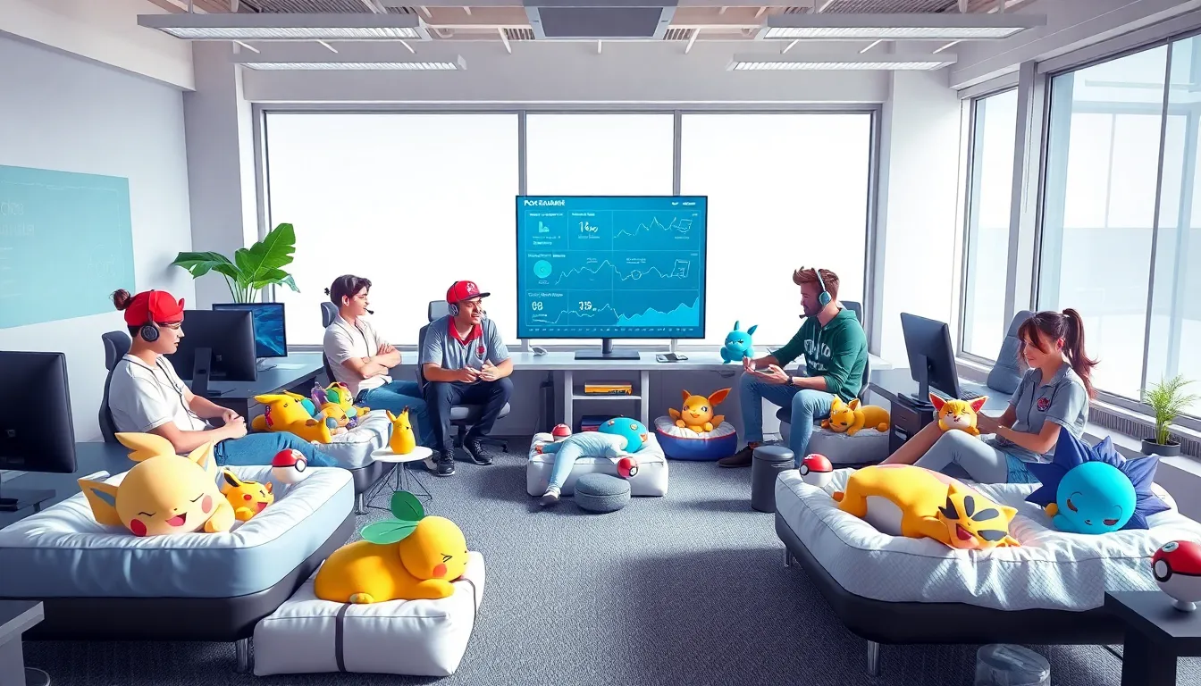 trainers discussing sleep strategies for their resting Pok&eacute;mon.
