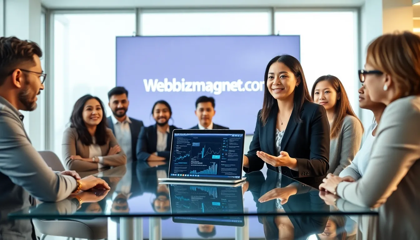 diverse team strategizing in a modern office setting.