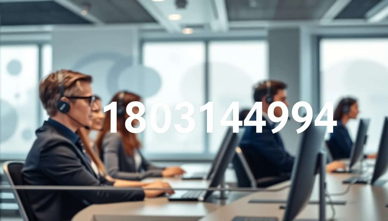 customer service representatives in a modern call center.