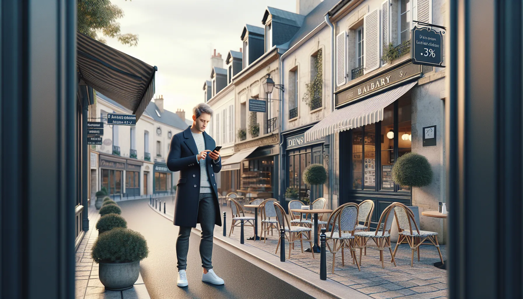 Man in Bry-sur-Marne choosing a local service on his smartphone’s map search.