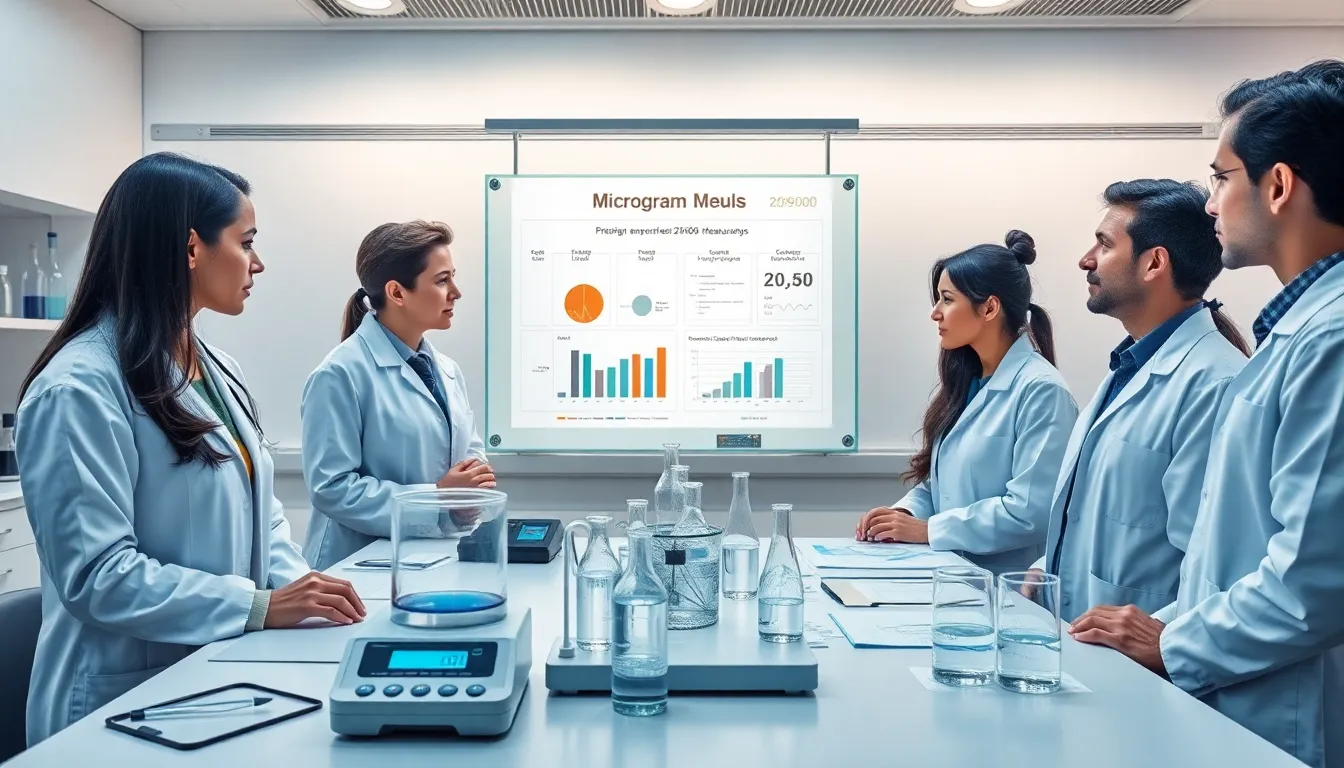 scientists collaborating in a modern laboratory setting.