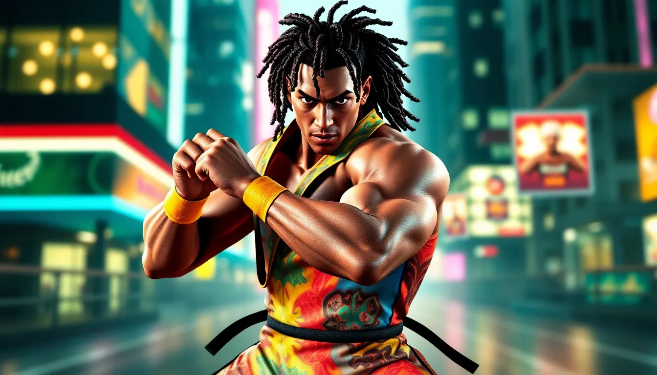 Eddy Gordo in a dynamic pose against a vibrant urban backdrop.