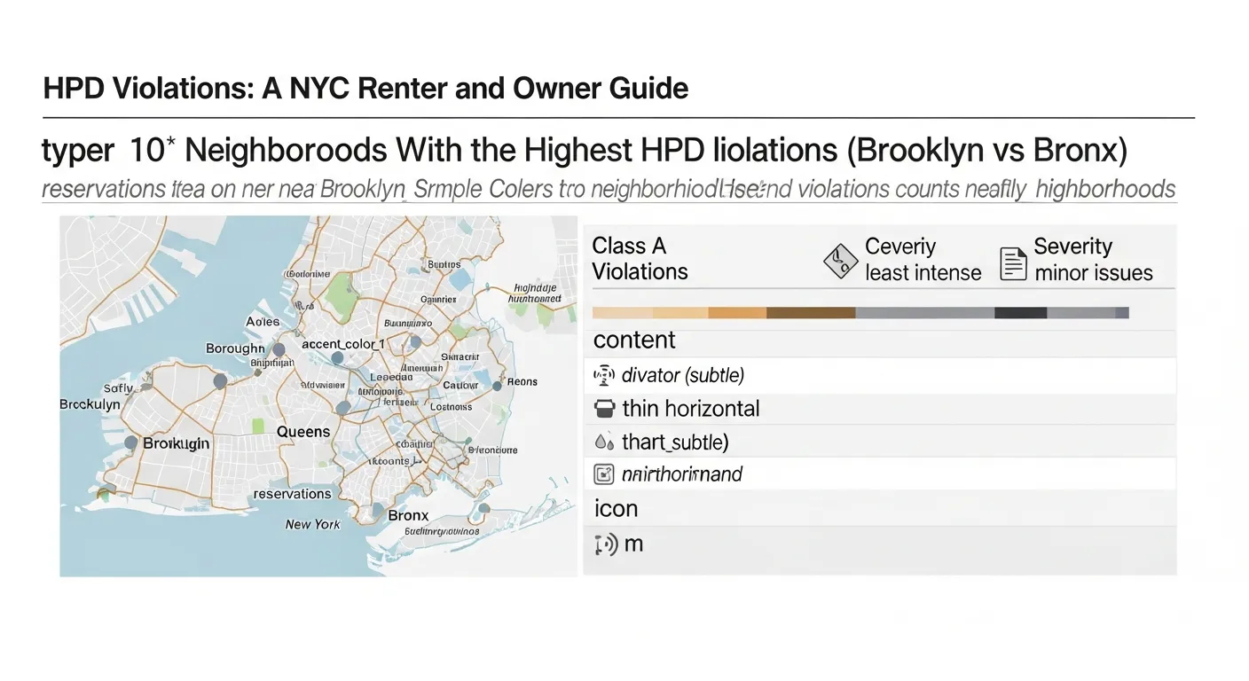 Infographic explaining NYC HPD violation types and impacts on renters and owners.