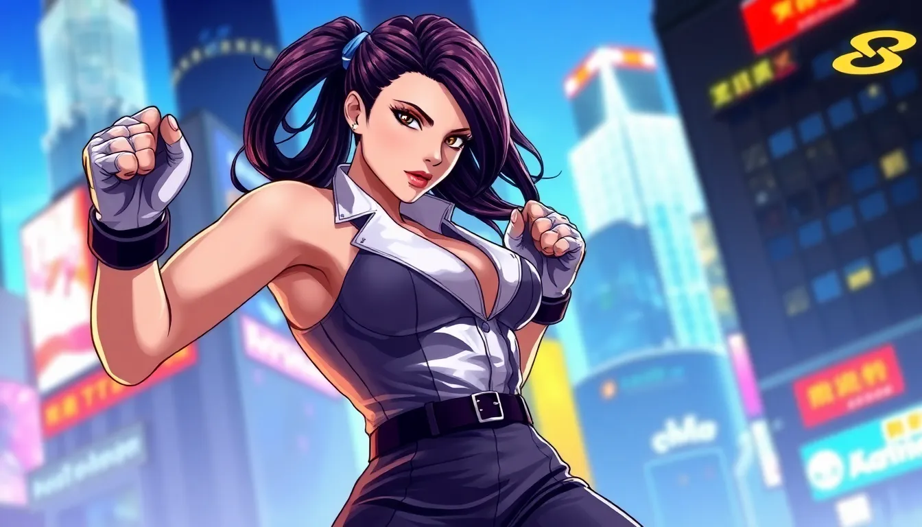 Nina Williams from Tekken 8 in a dynamic fighting pose.