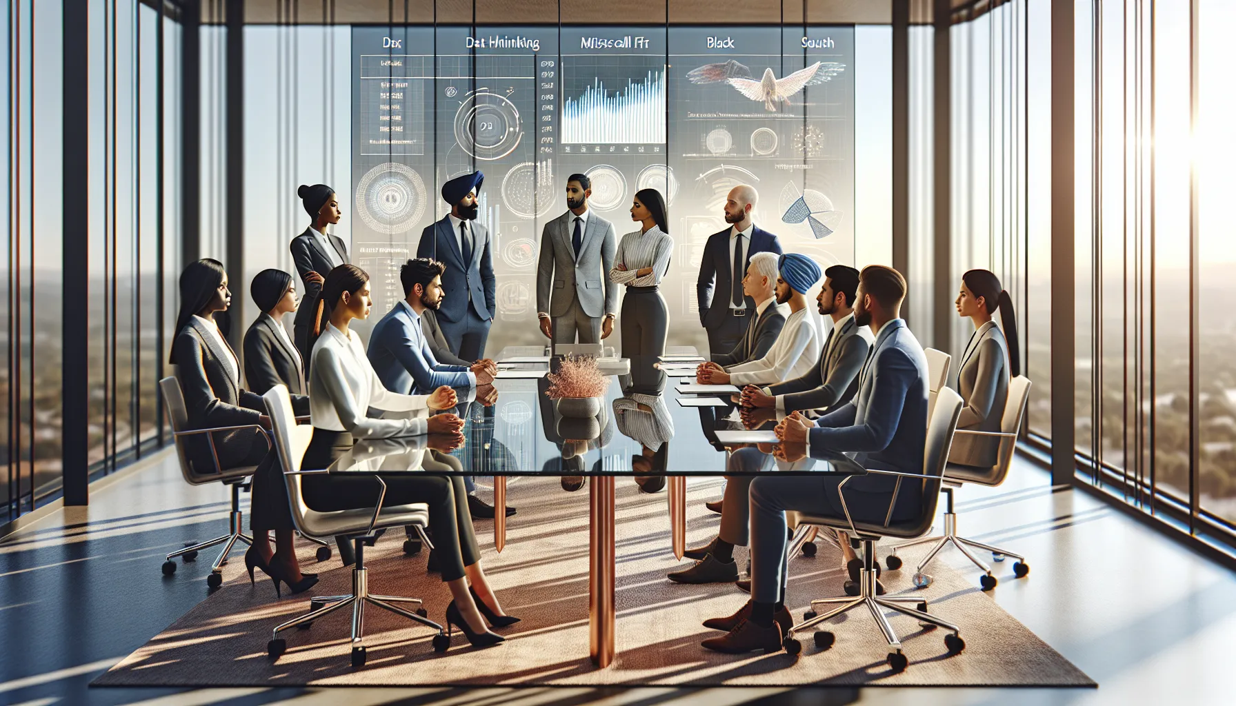 diverse professionals discussing communication challenges in a modern office.