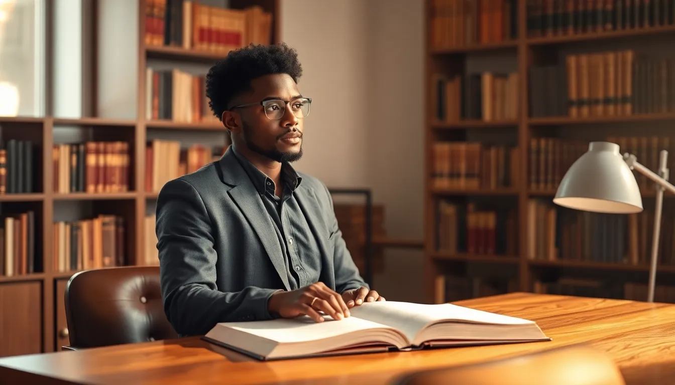 person reflecting on biblical names in a serene study.