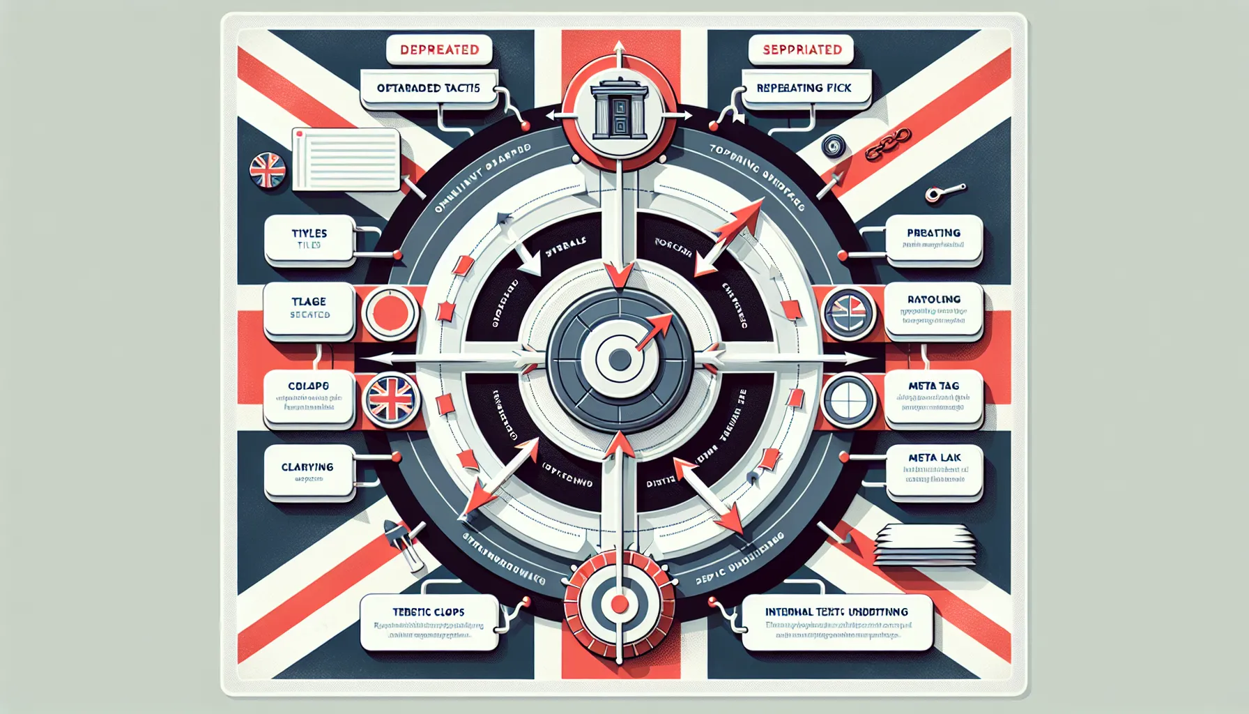 Diagram of modern keyword use with placements, related terms, and UK context.