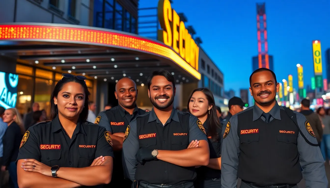 diverse security team monitoring an event in Oakland.