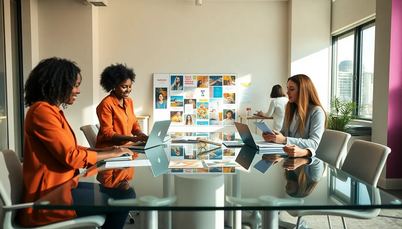 diverse team collaborating on budget-friendly event planning.