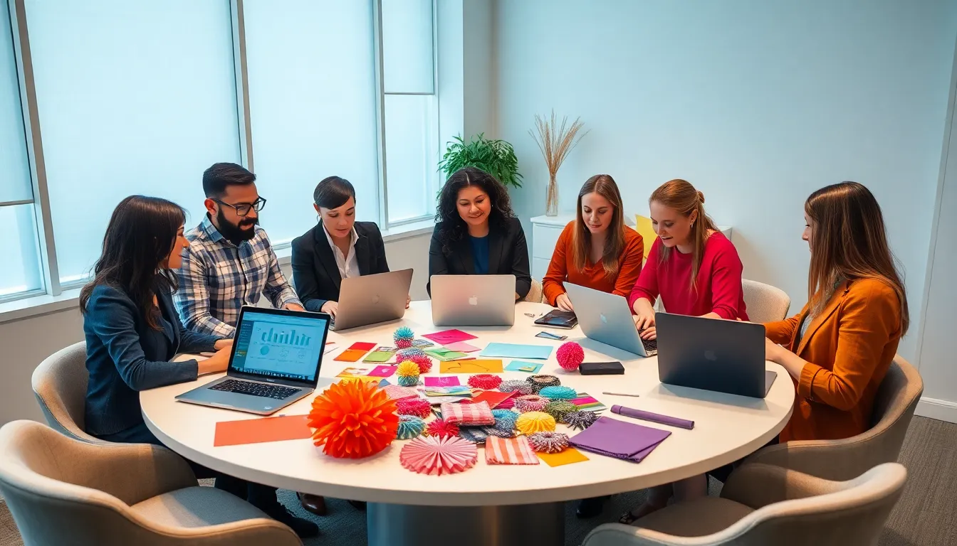 diverse team planning a budget-friendly event in a modern office.