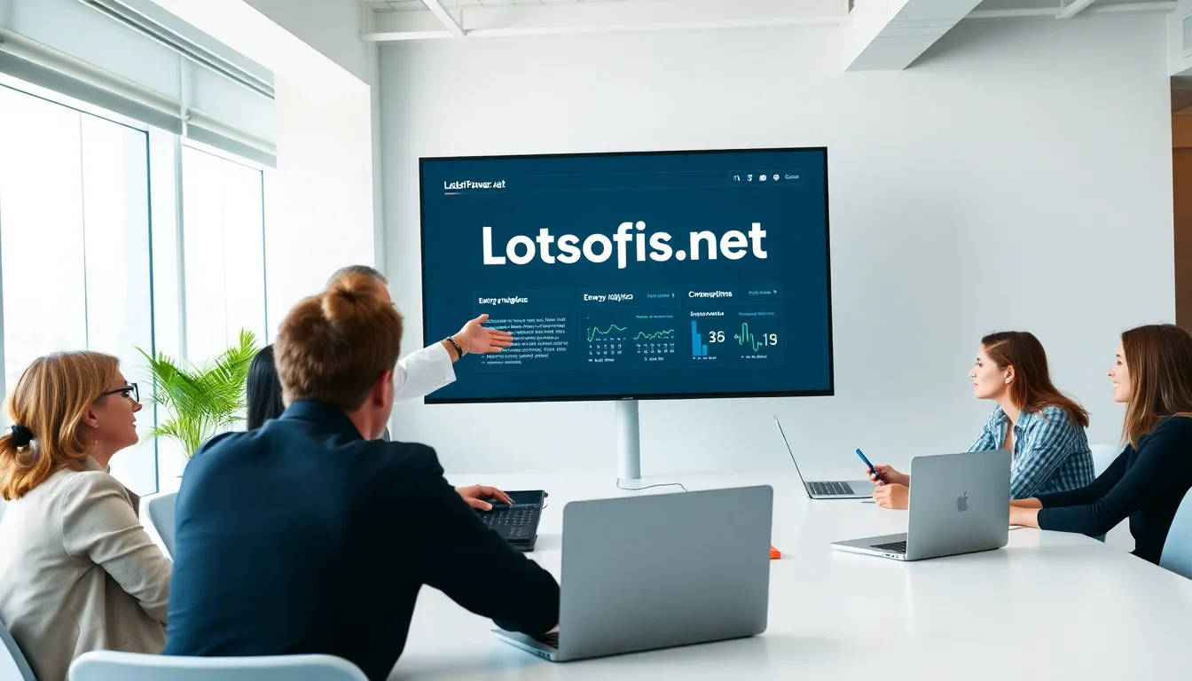 diverse professionals discussing energy management in a modern office setup.