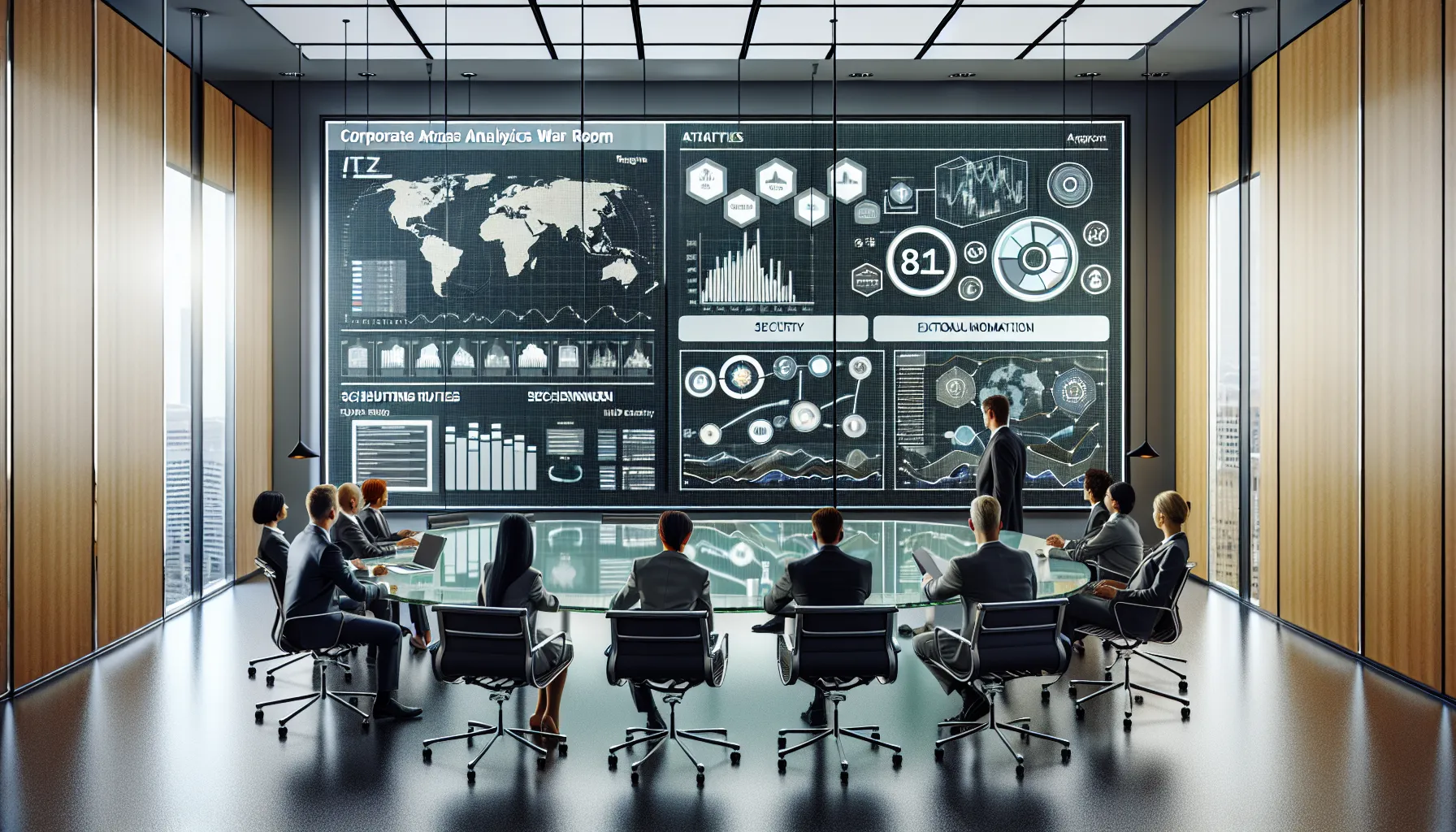 Enterprise team reviewing Tableau reports with automated scheduling and secure distribution workflows.