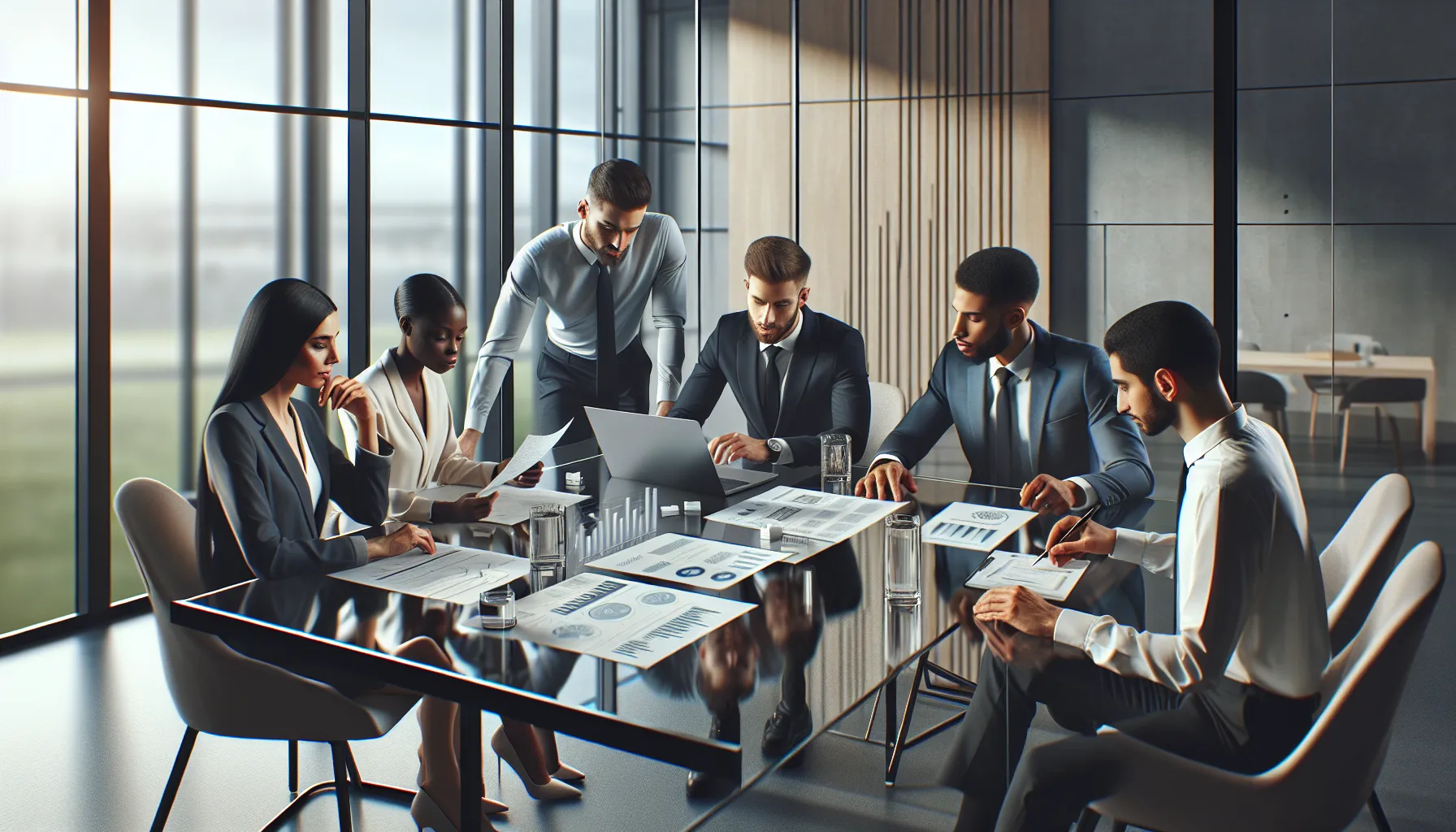 diverse team troubleshooting issues related to Getmyippin in a modern office.