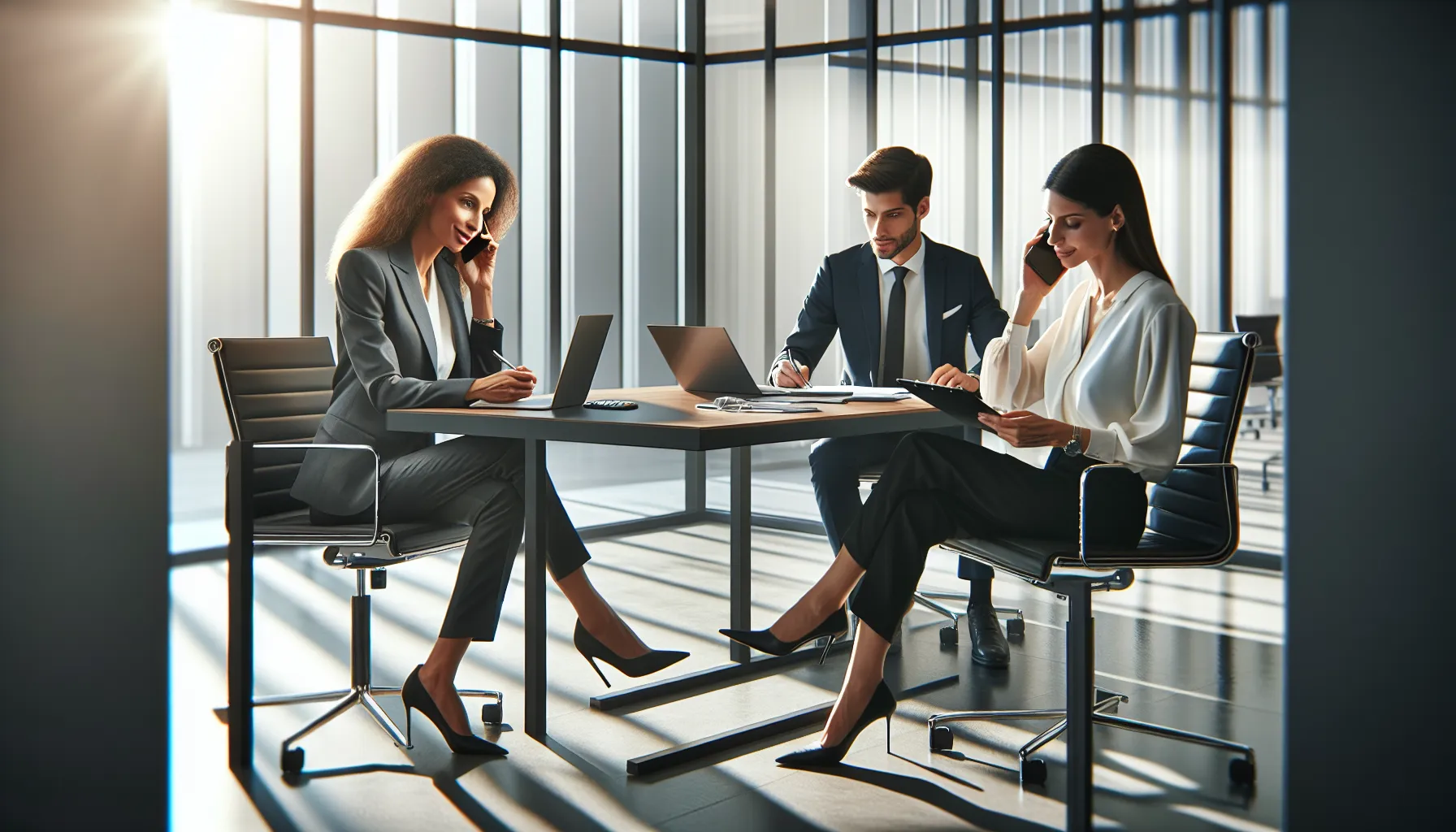 diverse team communicating effectively in a modern office.