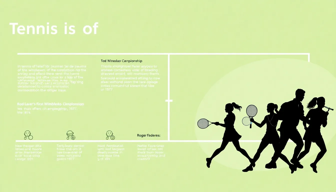 infographic showing the history and evolution of tennis.
