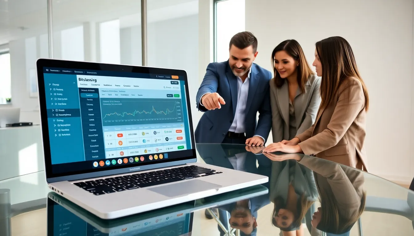 diverse team collaborating on the Bitclassic.org trading platform.