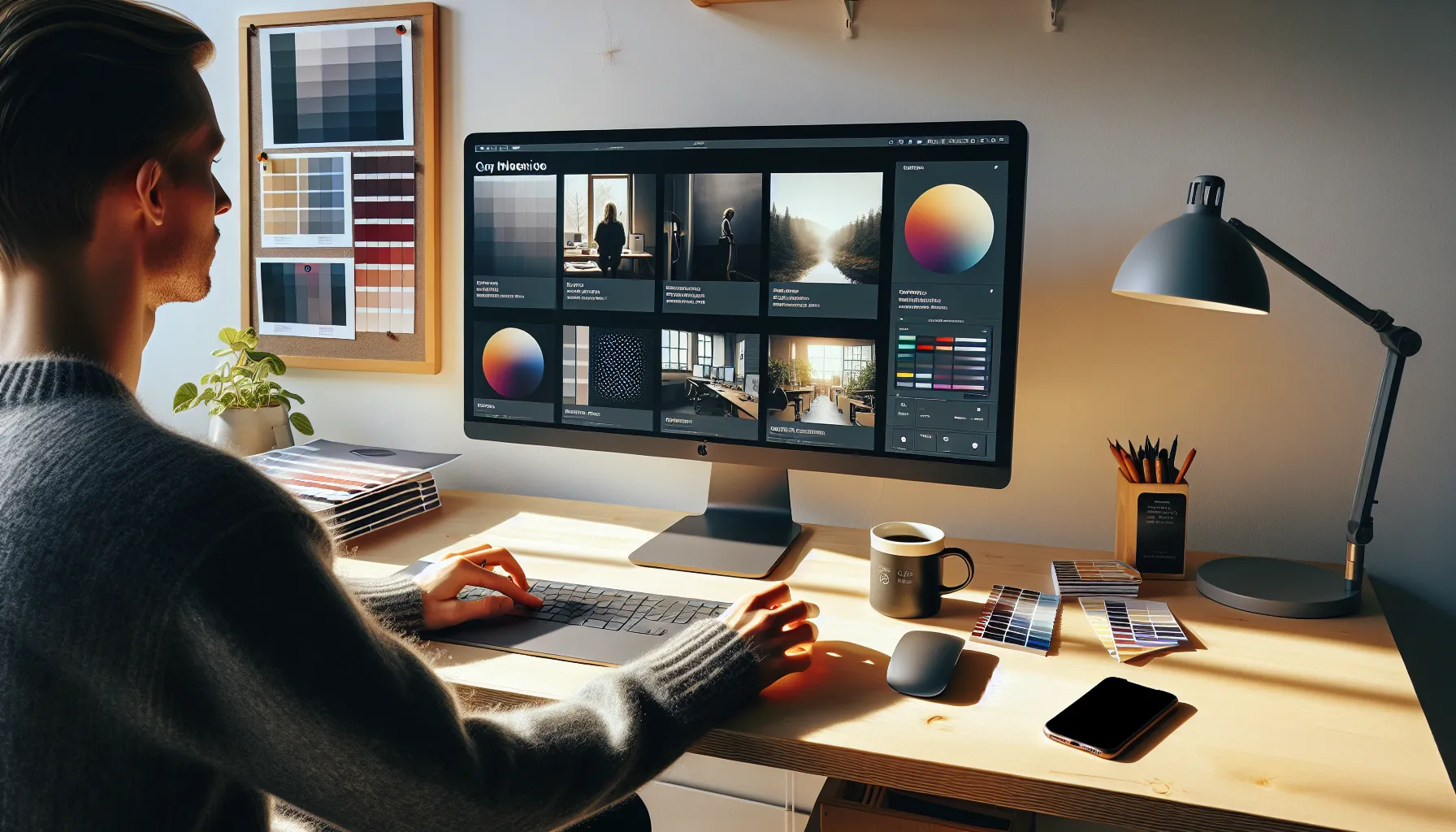 Norwegian designer evaluating brand colors and typography across screen, print, and mobile.