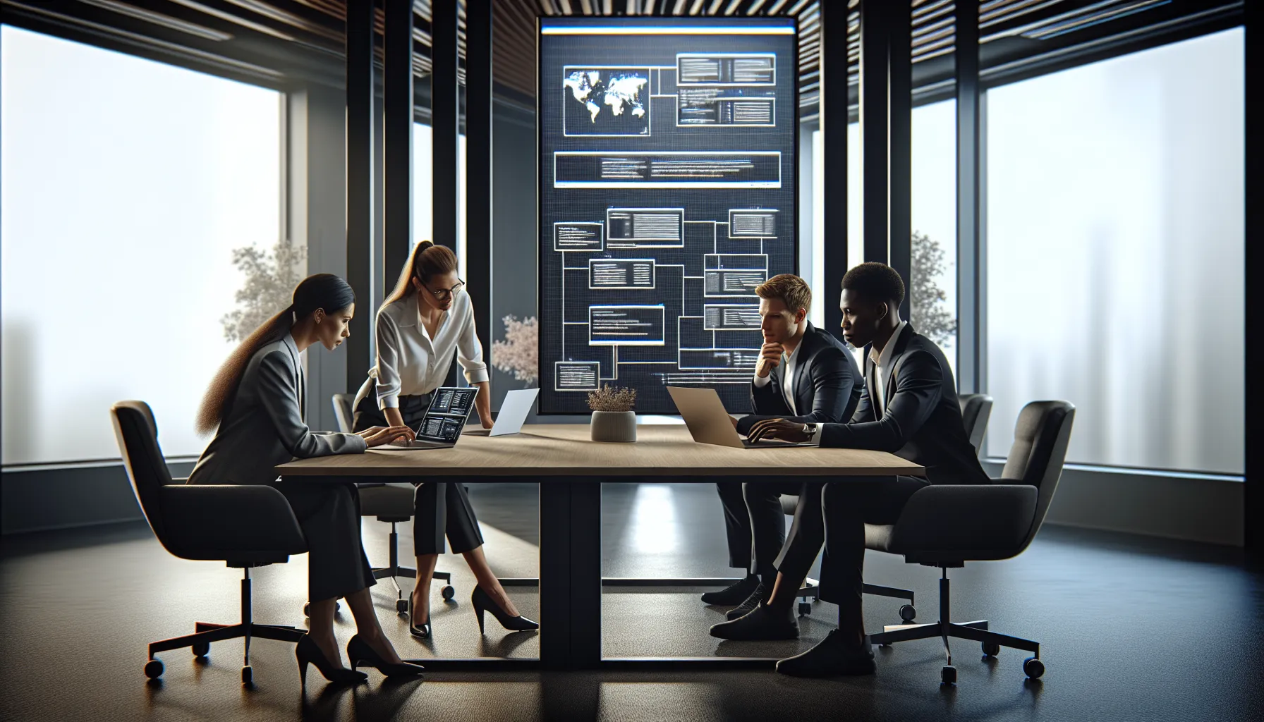 IT team collaborating on solutions for software troubleshooting.