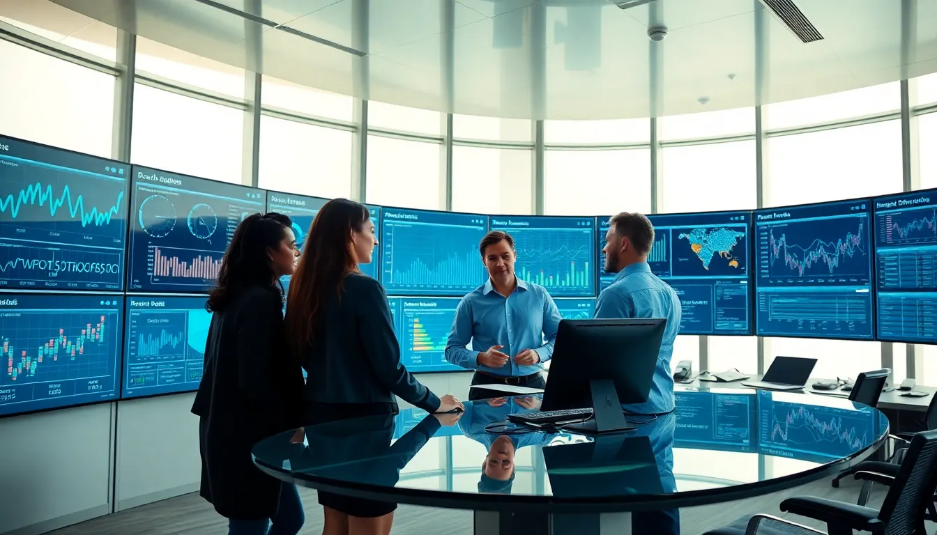 diverse IT team analyzing real-time DevOps observability data.