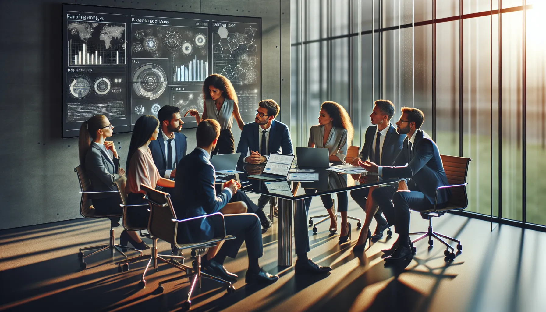 diverse team discussing technology implementation in a modern office.