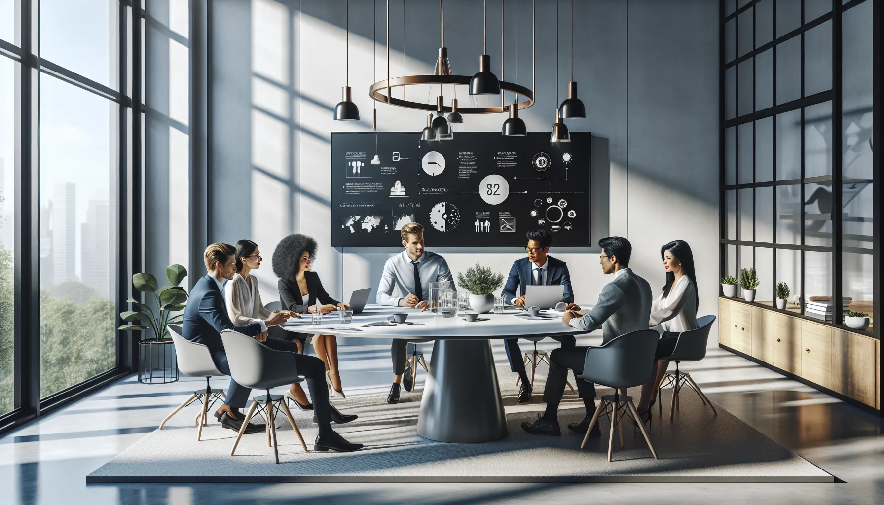 diverse team collaborating in a modern office about ебаорво.