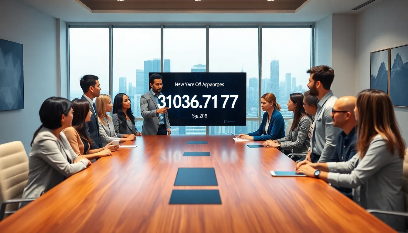 business team discussing the significance of the number 3103677187.