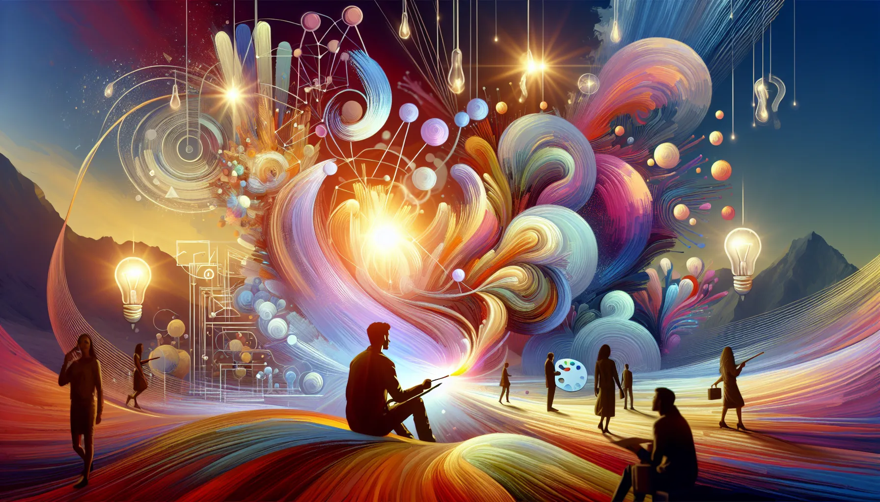 vibrant abstract representation of creativity and personal growth.