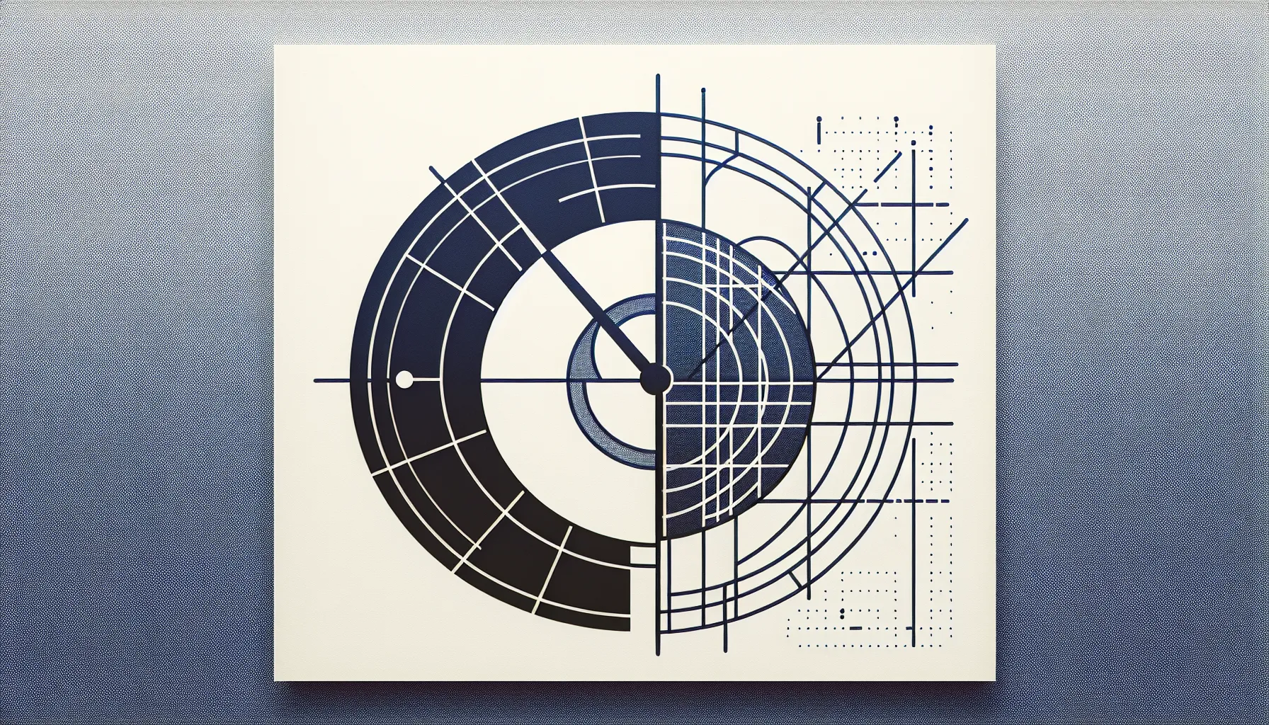 Simple clock and map symbols representing time and place in literature