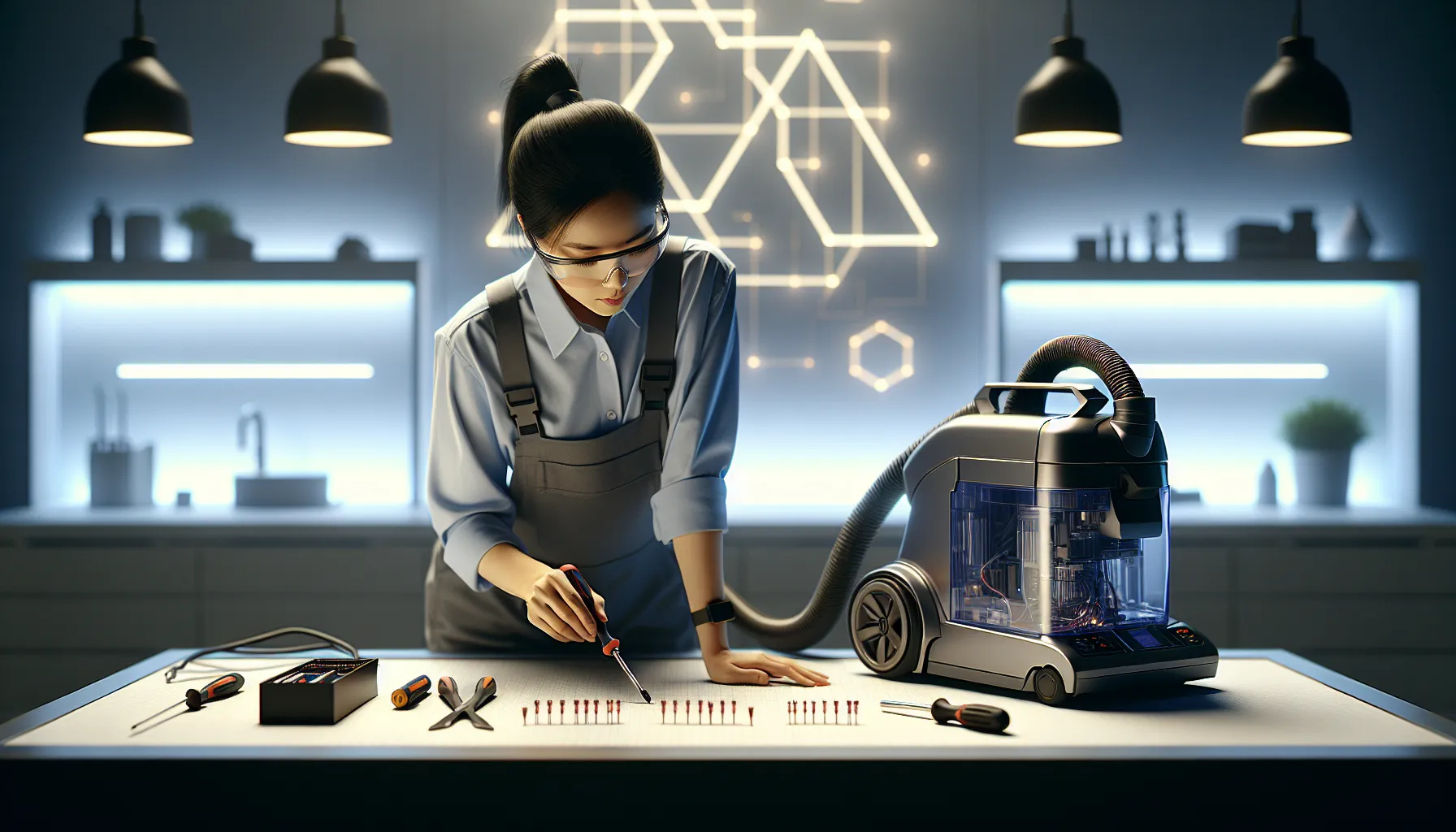 Shark Vacuum Fuse Location: Find It Fast 10 Technician replacing a fuse in a Shark vacuum in a modern workspace.