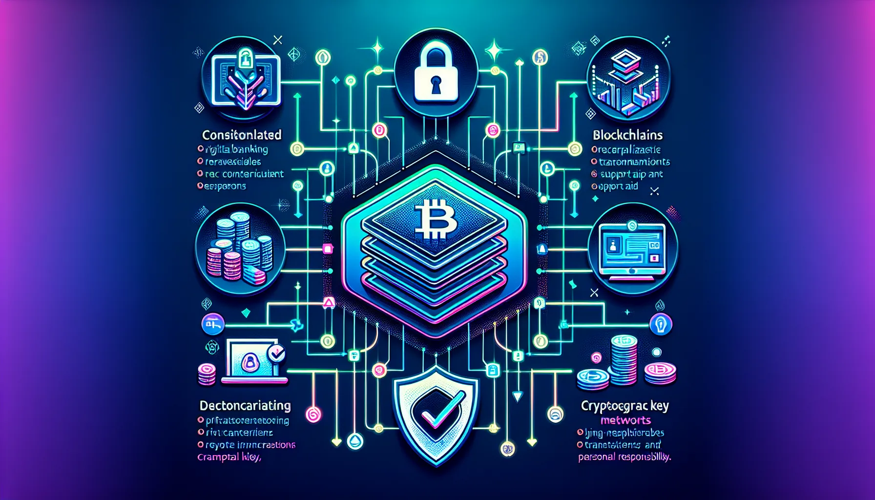 Layered infographic showing crypto wallet security fundamentals and user responsibility cycles.