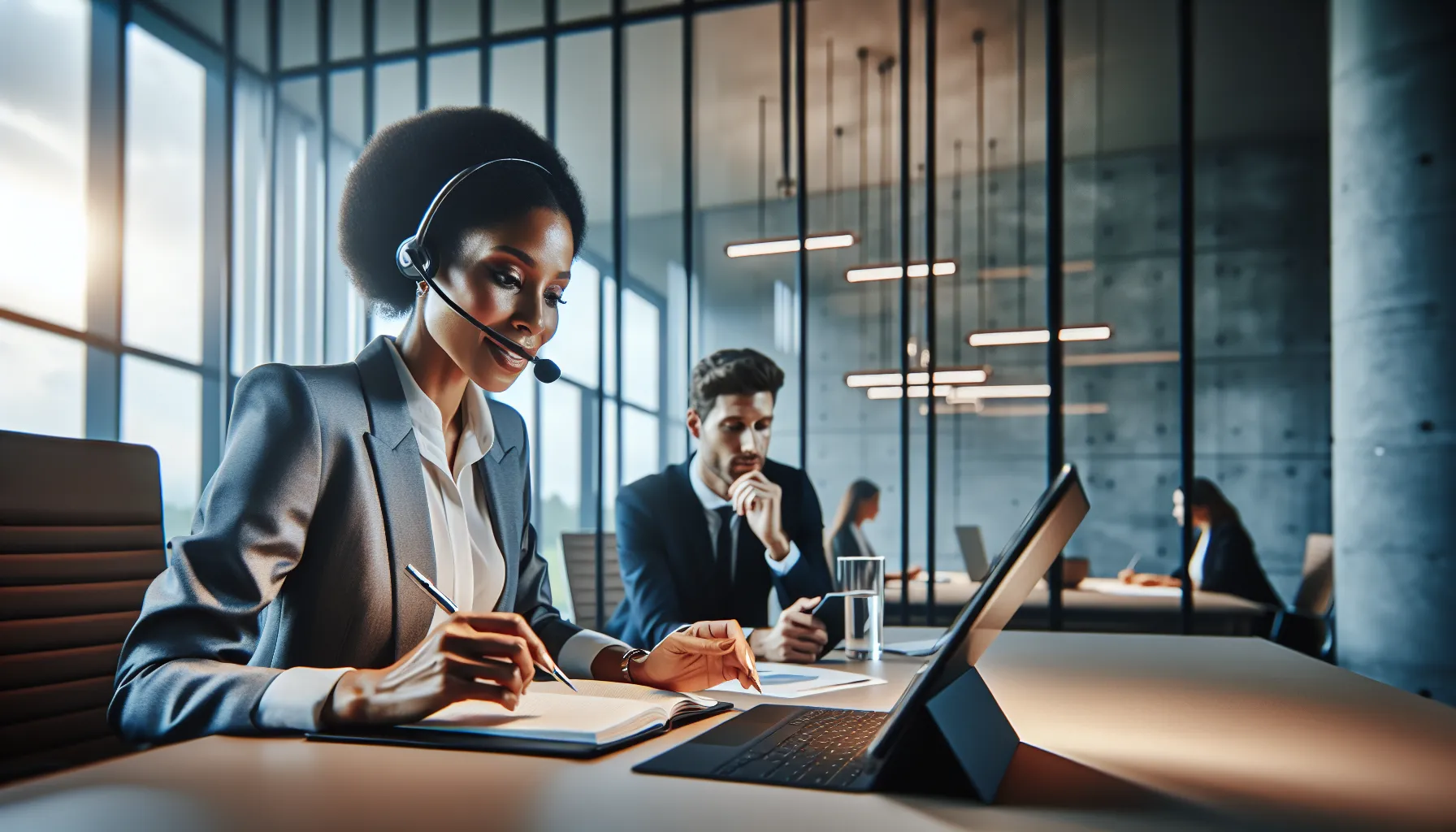 diverse team discussing communication best practices in a modern office.