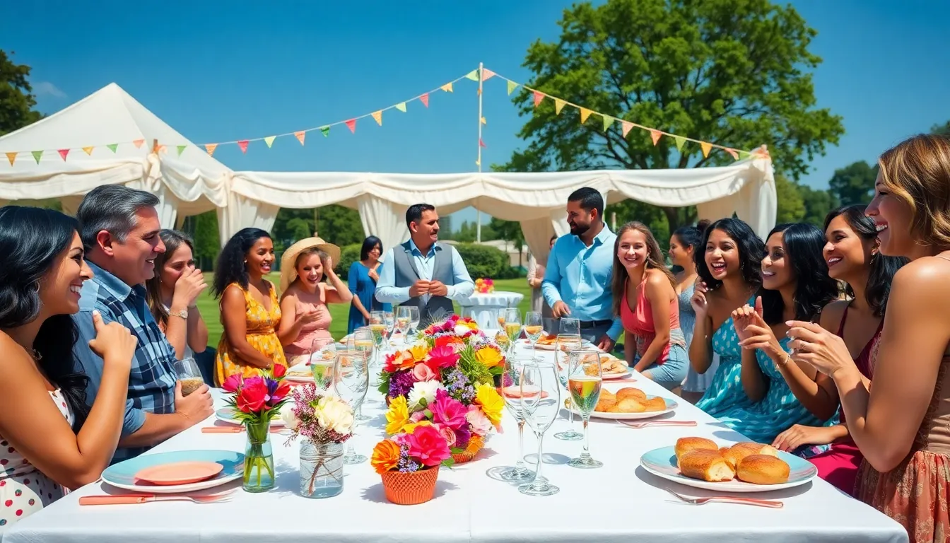 diverse group celebrating a budget-friendly outdoor event.
