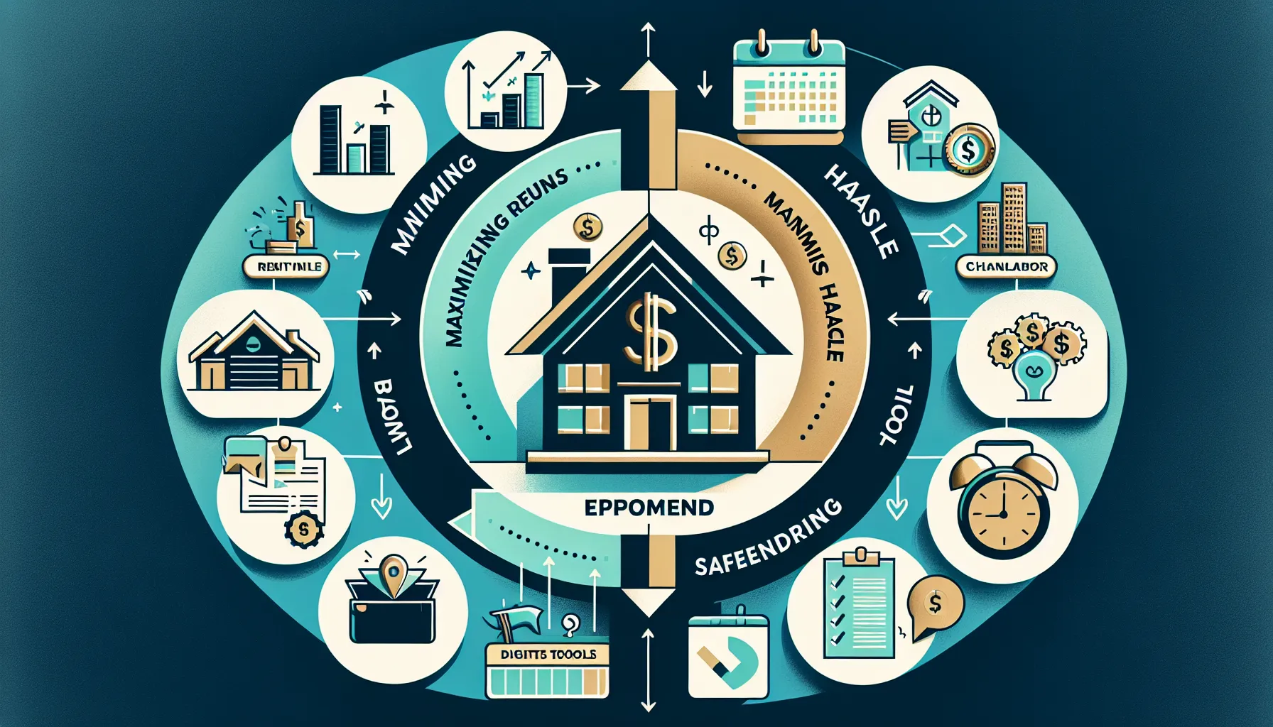 diagram showing Orinda landlord goals, efficiency tools, and property scenarios