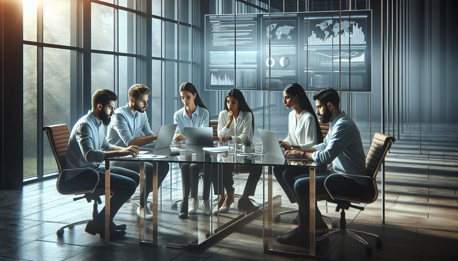 diverse IT team discussing software upgrade issues in a modern office.