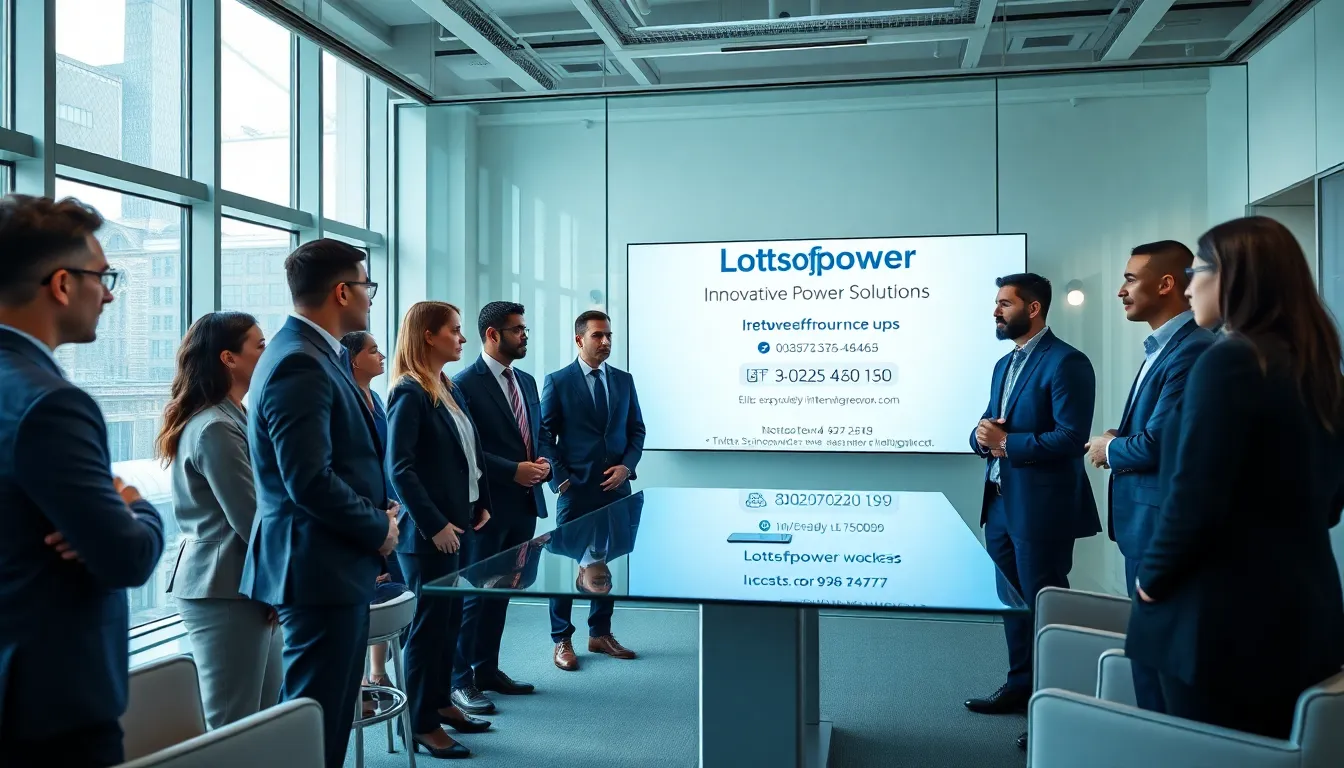 diverse team discussing innovative power solutions in modern office.