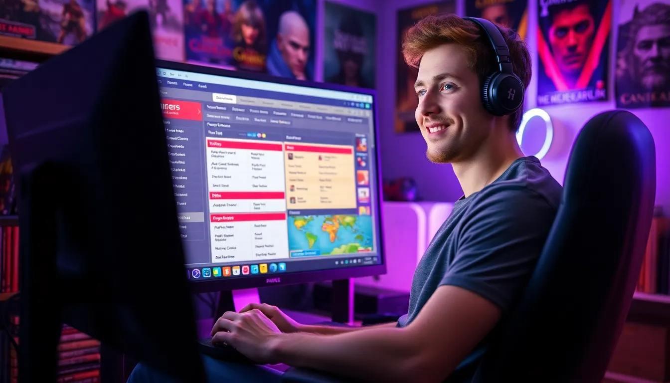 A gamer using the Ck2generator on a computer screen.